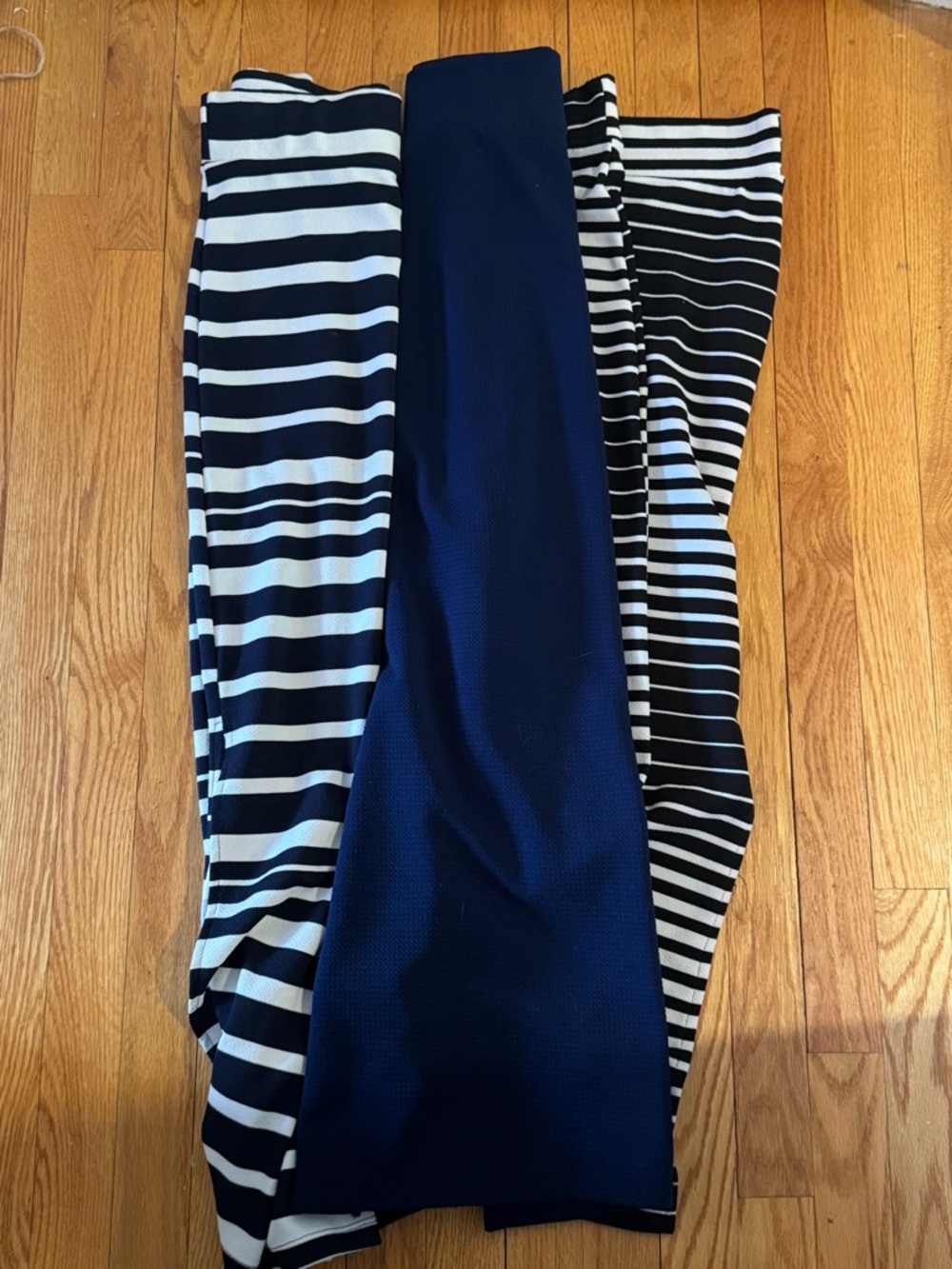 Fig & Blu Maxi Skirt Bundle Size Large | Striped & Solid Navy | 3 Pieces